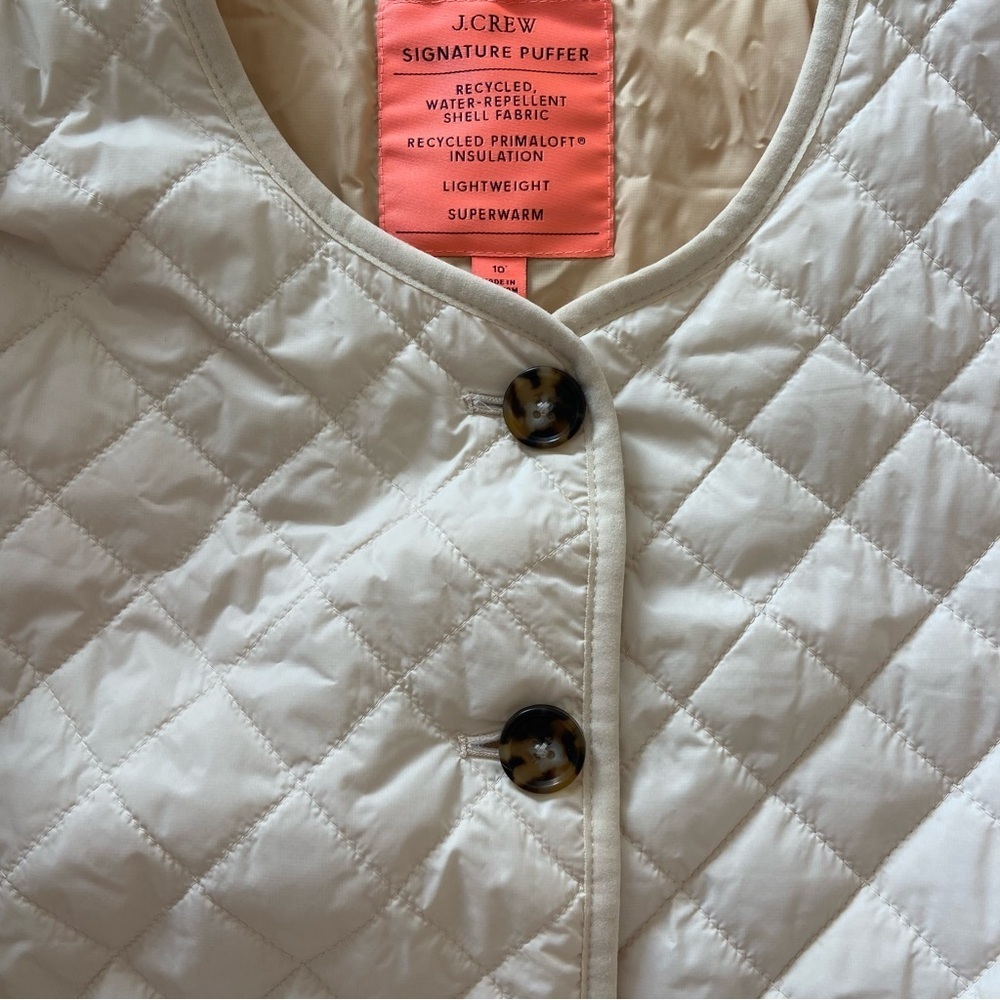 J. Crew Signature Quilted Puffer Lightweight Super Warm Women’s Size 10 - Picture 7 of 7